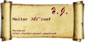 Heiter József névjegykártya